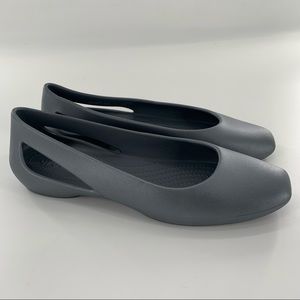 Crocs Sloane Square Toe Metallic Flats